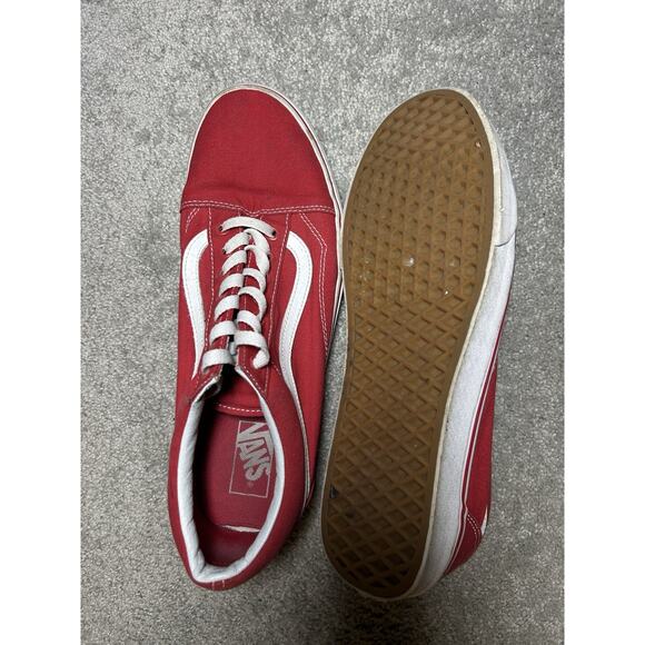 VANS Old Skool Formula One Red Canvas Sneakers Size 12 | Classic Skate Style main image 2